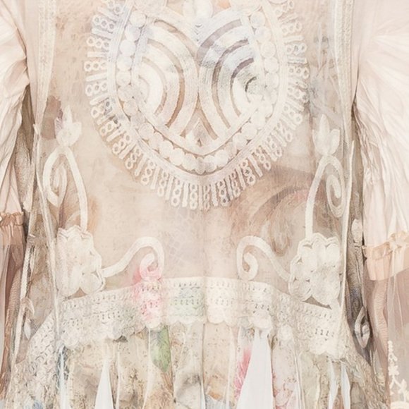 new ORIGAMI CHIFFON RUFFLE kimono vest shirt cardigan wrap SM-4XL western boho - Picture 5 of 10